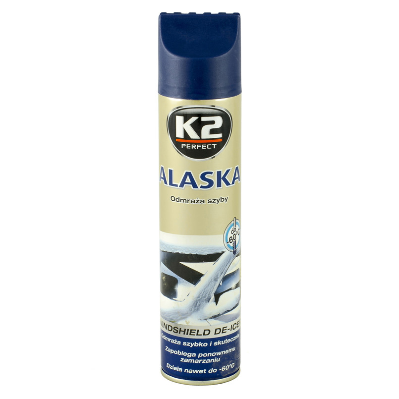 K2 ALASKA -60C 300ml розморожувач для вікон (аерозоль) х24 — фото товара №1