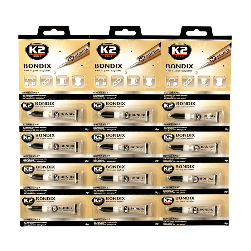 K2 BONDIX SUPER FAST 3g. Суперклей 5сек.х12 — фото товара №1