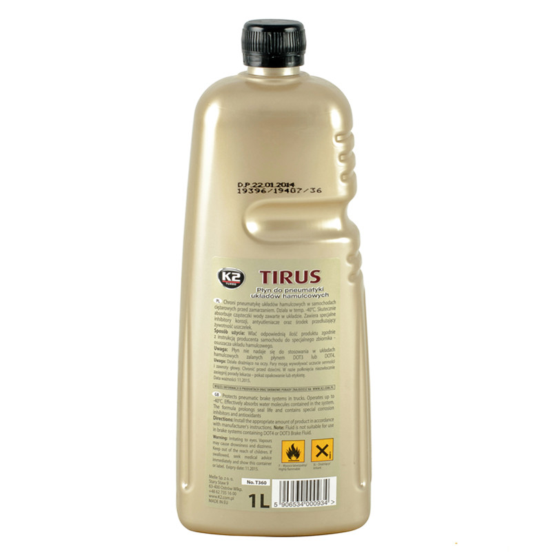 K2 TIRUS 1L Рідина для пневматичних тормозних систем х12 — фото товара №2