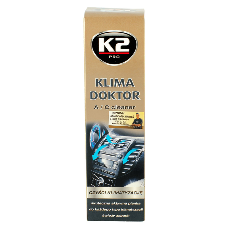 K2 KLIMA DOCTOR 500ml Очисник автокондиціонерів (аерозоль) х24 — фото товара №1
