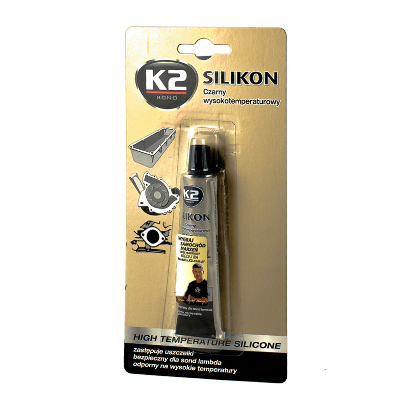 K2 SIL BLACK-BLIS (BLACK SILICON +350С) 21g Силікон герметик (чорний, блістер) х24 — фото товара №2