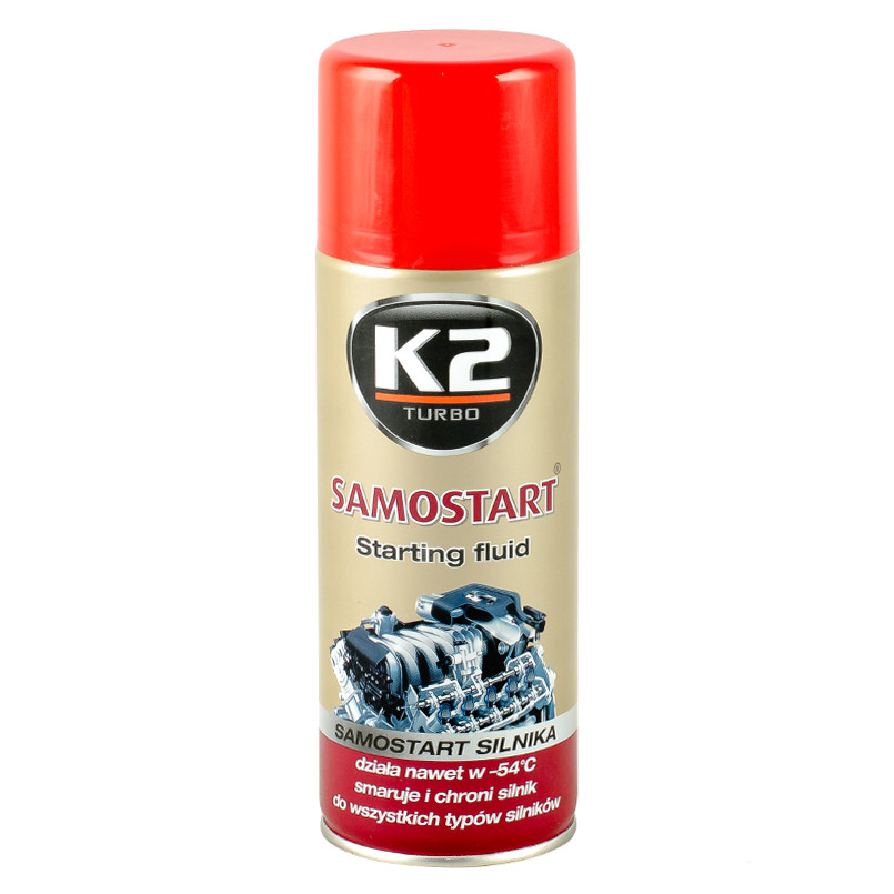 K2 SAMOSTART 400ml Препарат для полегшення запуску двигуна (аерозоль) х12 — фото товара №1