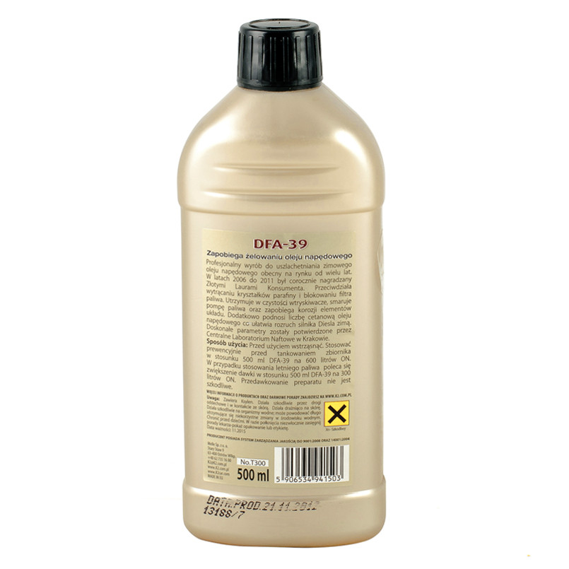 K2 TURBO DFA-39 500ml Антигель для дизельного палива х12 — фото товара №2