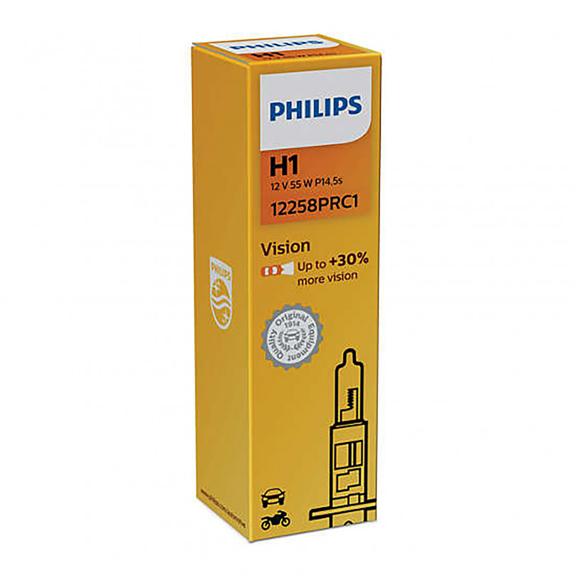 12258PRC1 (PHILIPS) H1 Vision (+30%) 12V 55W P14,5s — фото товара №2