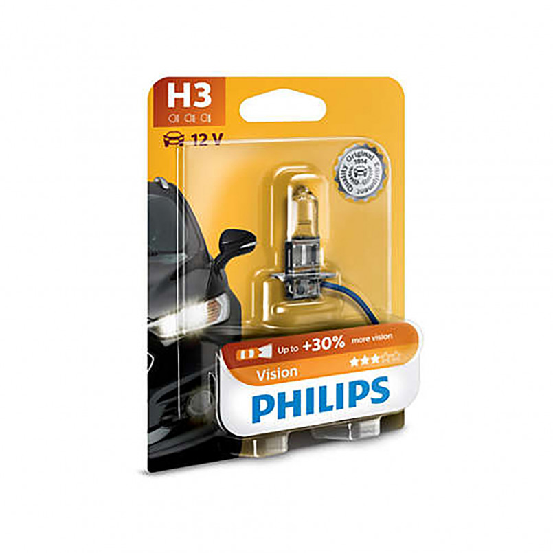 12336PRB1 (PHILIPS) H3 Vision (+30%) 12V 55W PK22s  Blst. 1 pc. — фото товара №2