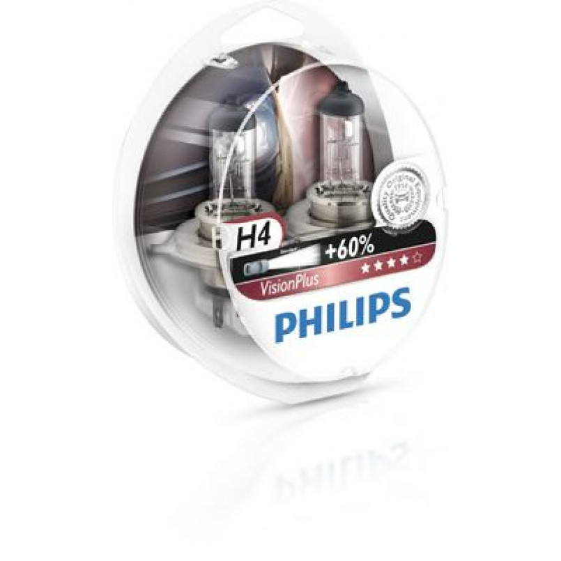 12342VPS2 (PHILIPS) H4 VisionPlus (+60%) 12V 60/55W P43t-38 Set 2 pc. — фото товара №1