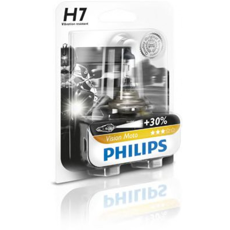 12972PRBW (PHILIPS) H7 Vision Moto (+30%) 12V 55W PX26d — фото товара №1