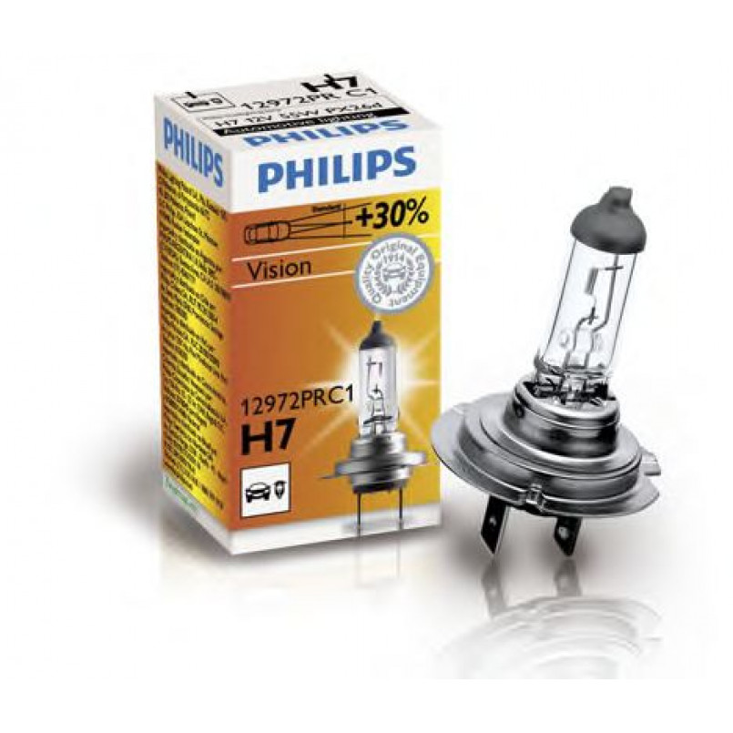 12972PRC1 (PHILIPS) H7 Vision (+30%) 12V 55W PX26d — фото товара №1
