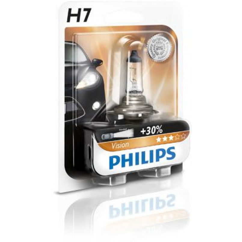 12972PRB1 (PHILIPS) H7 Vision (+30%) 12V 55W PX26d  Blst. 1 pc. — фото товара №1