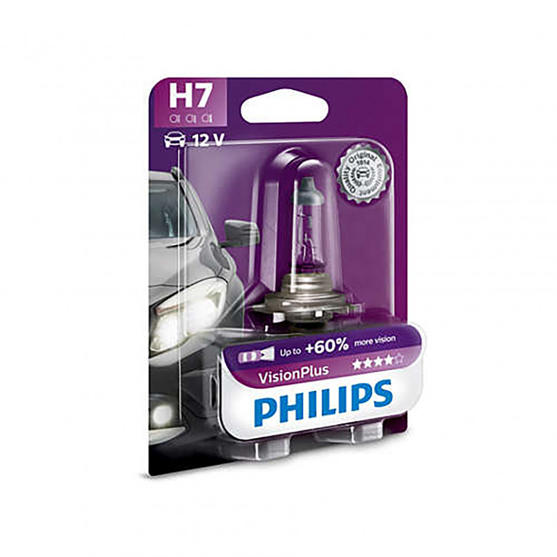 12972VPB1 (PHILIPS) H7 VisionPlus (+60%) 12V 55W PX26d  Blst. 1 pc. — фото товара №2