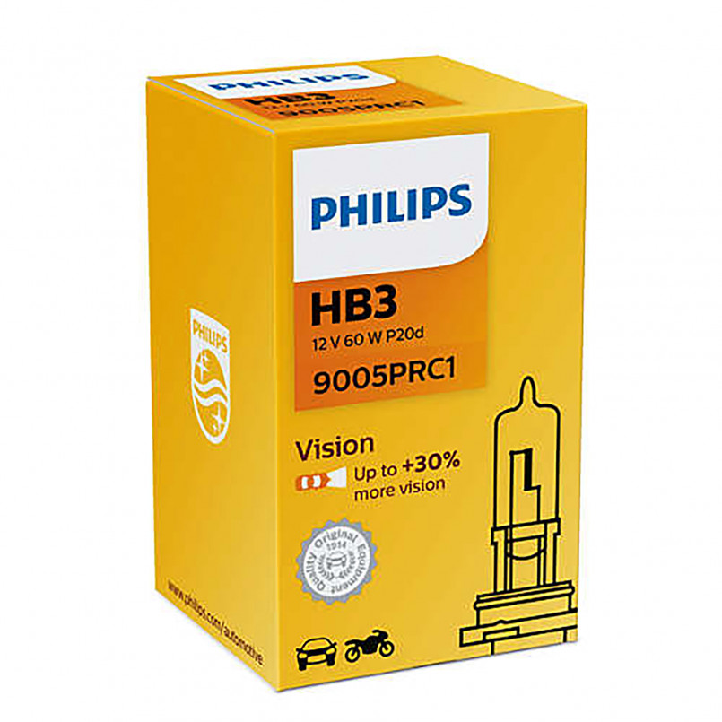 9005PRC1 (PHILIPS) HB3 Vision (+30%) 12V 65W P20d — фото товара №2