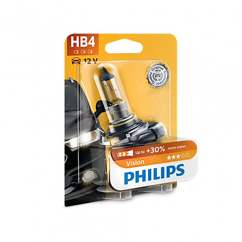 9006PRB1 (PHILIPS) HB4 Vision (+30%) 12V 55W P22d  Blst. 1 pc. — фото товара №2