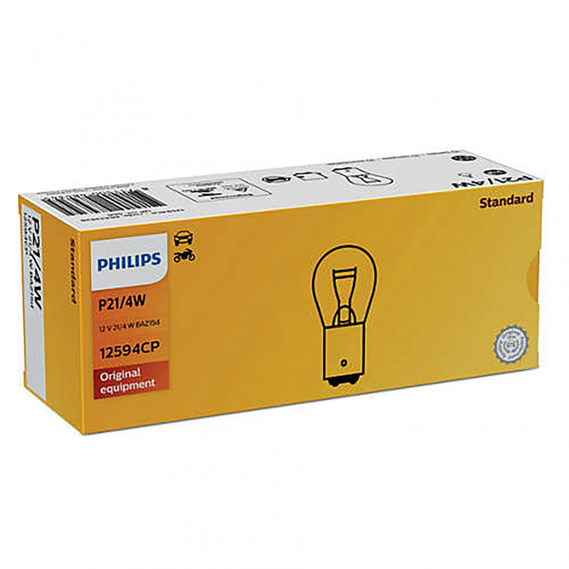12594CP (PHILIPS) P21/4W 12V 21/4W BAZ15d — фото товара №2
