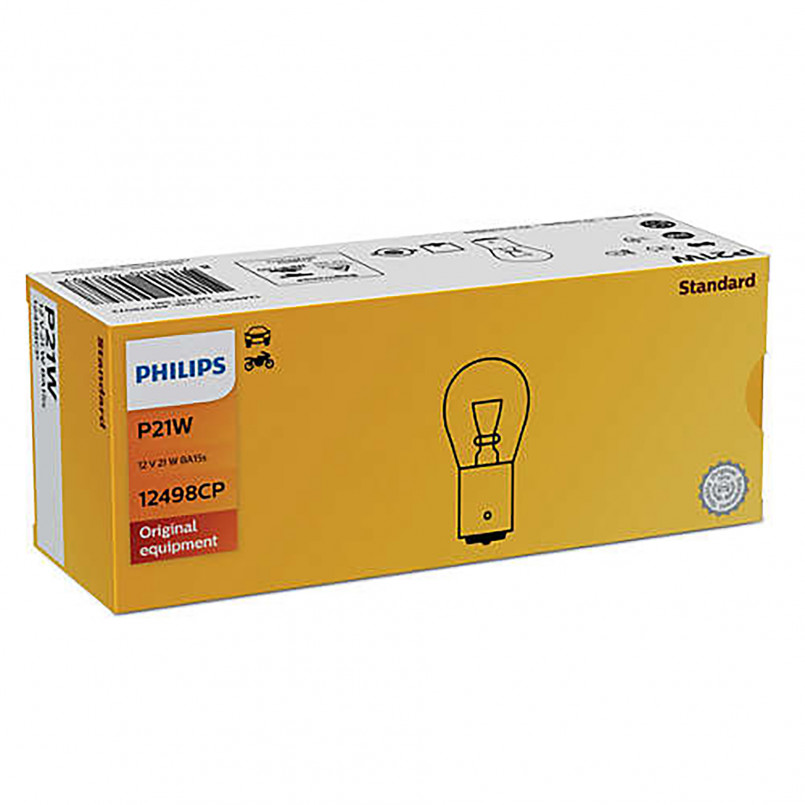 12498CP (PHILIPS) P21W 12V 21W BA15s — фото товара №2