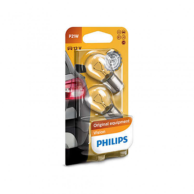 12498B2 PHILIPS) P21W 12V 21W BA15s, Blst. 2 pc. — фото товара №2
