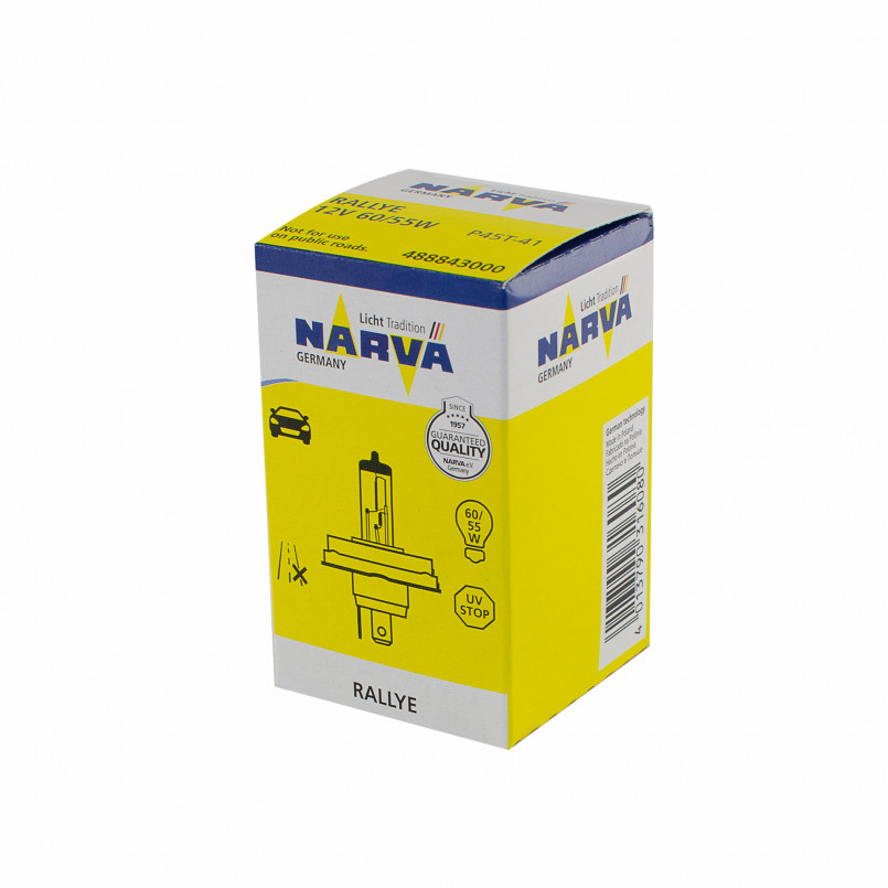 488843000 NARVA Лампа H4 RALLY 12V 60/55W P45t — фото товара №2