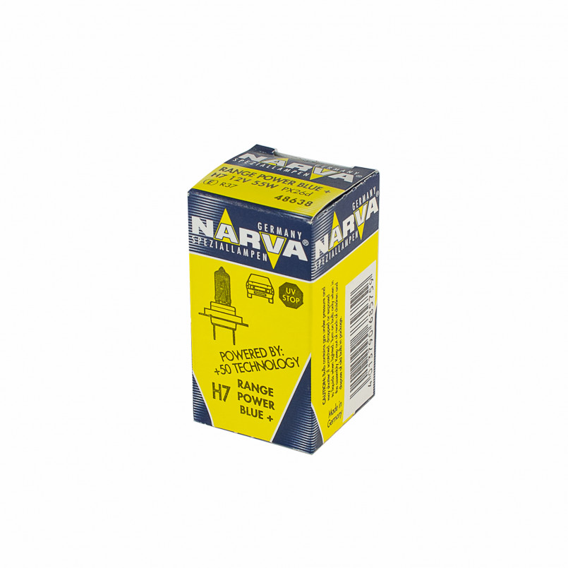 486383000 NARVA Лампа H7 12V 55W PX26d RANGE POWER BLUE+ (3700K) — фото товара №2