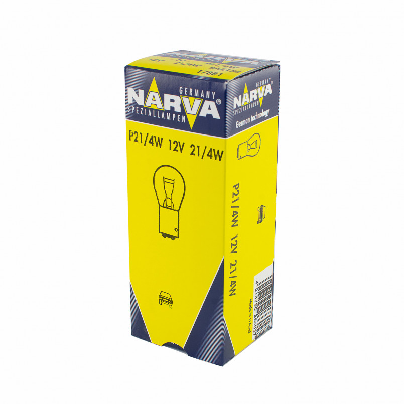 178813000 NARVA Лампа P21/4W 12V 21/4W BAZ15d (10шт) — фото товара №2