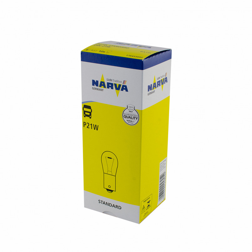 176433000 NARVA Лампа P21W 24V 21W BA15s (10шт) HD — фото товара №2