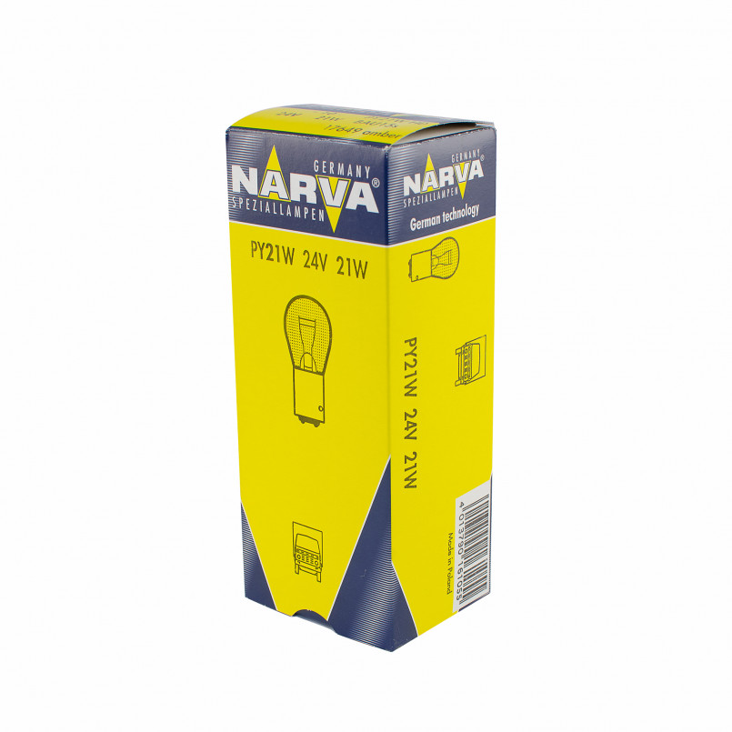 176493000 NARVA Лампа PY21W 24V 21W BAU15s AMBER HEAVY DUTY (10шт) HD — фото товара №2