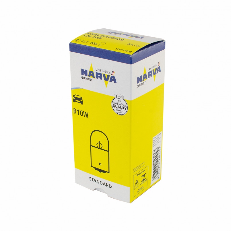 173113000 NARVA Лампа R10W 12V 10W BA15s |AUXILIARY LAMPS| (10шт) — фото товара №2