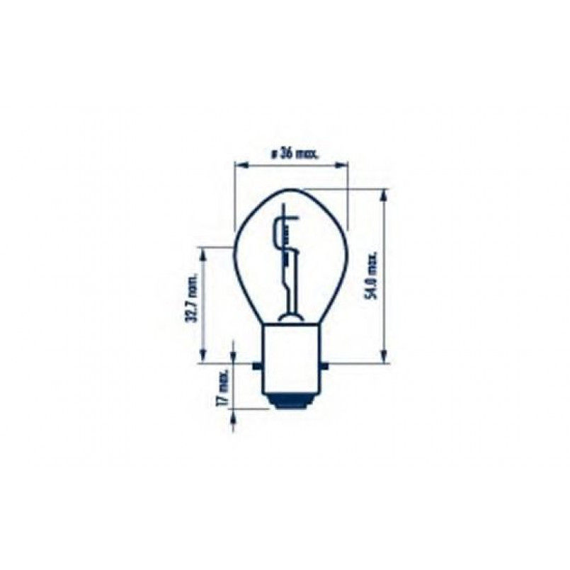 495313000 NARVA Лампа S2 12V 35/35W BA20d — фото товара №1