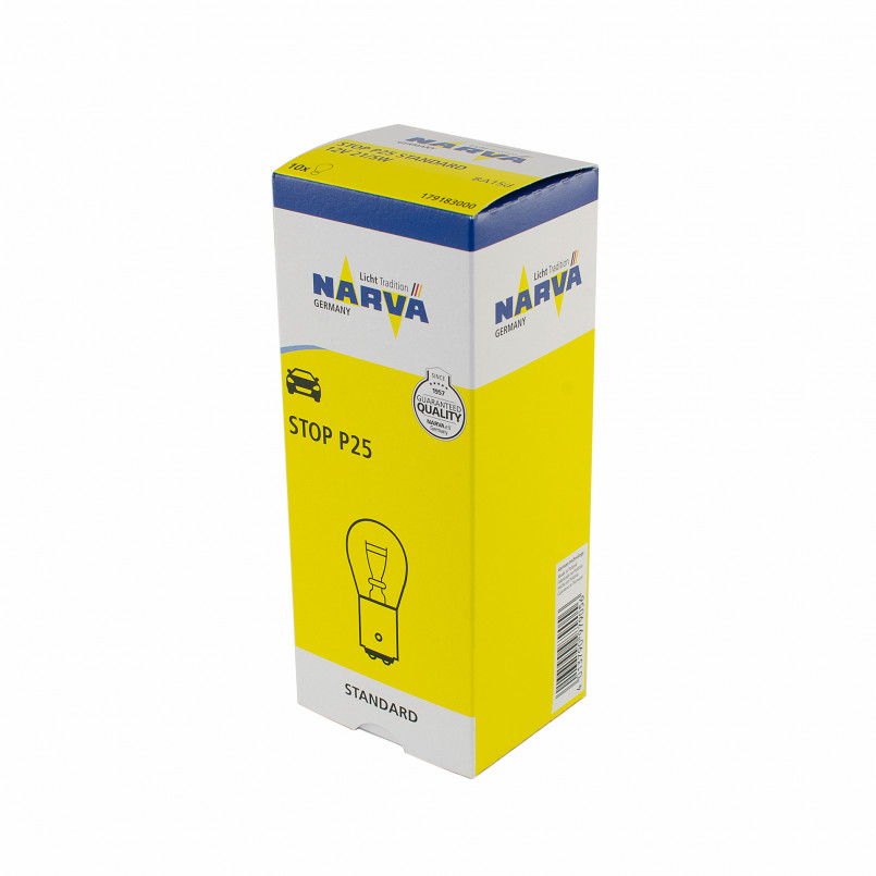 179183000 NARVA Лампа P21/5W 12V 21/5W BA15d |STOP LAMPS| (10шт) — фото товара №2
