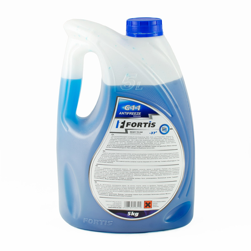 Антифриз готовий до використання  Fortis G11 Blue  -37° (синій) 5кг — фото товара №3