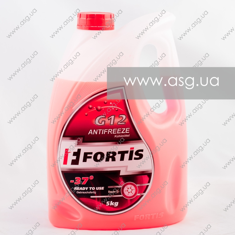 Антифриз готовий до використання  Fortis G12 Red  -37° (червоний) 5кг — фото товара №1