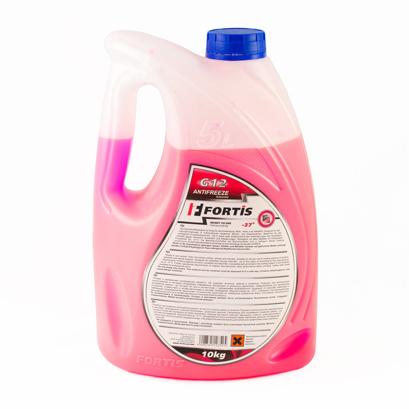 Антифриз готовий до використання  Fortis G12 Red  -37° (червоний) 5кг — фото товара №5