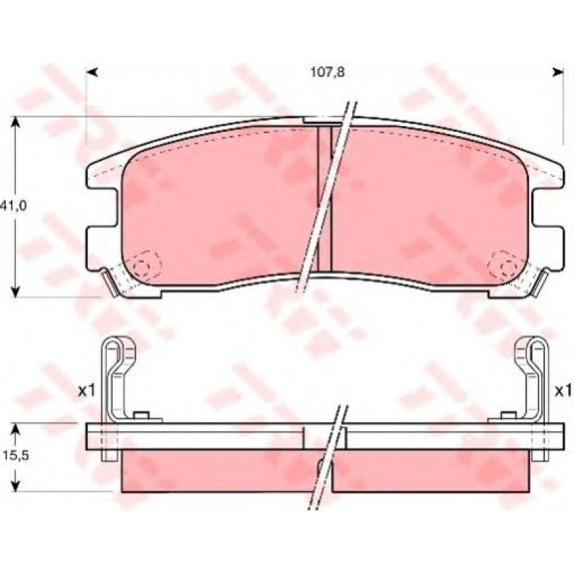 GDB1023  TRW - Гальмівні колодки до дисків — фото товара №2