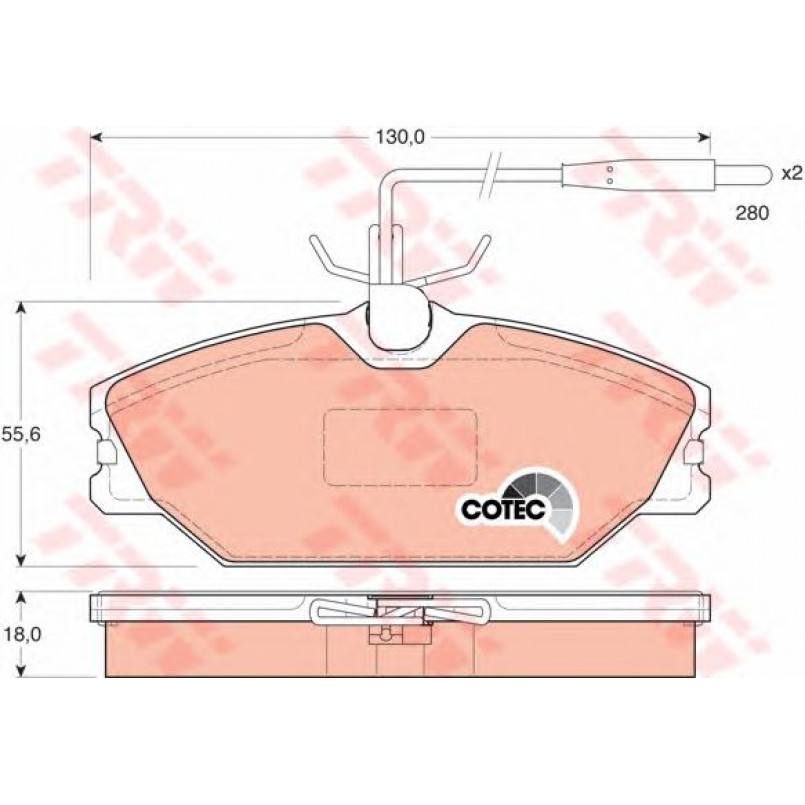 GDB1030  TRW - Гальмівні колодки до дисків — фото товара №1