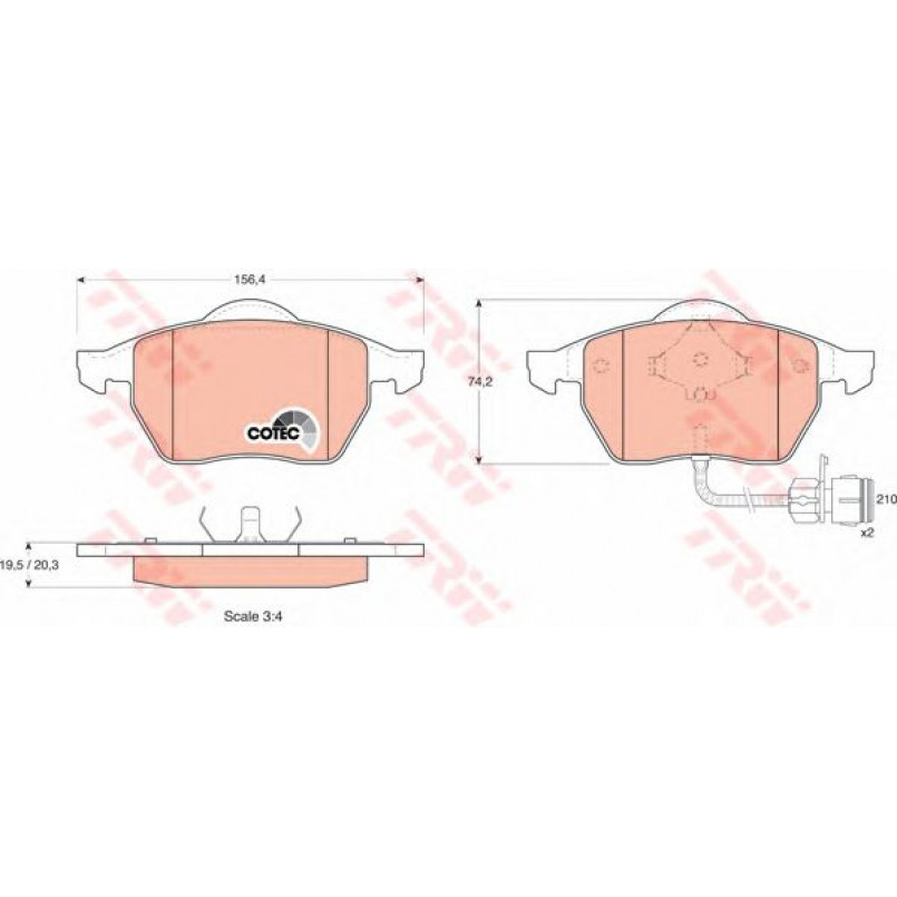 GDB1049  TRW - Гальмівні колодки до дисків — фото товара №2