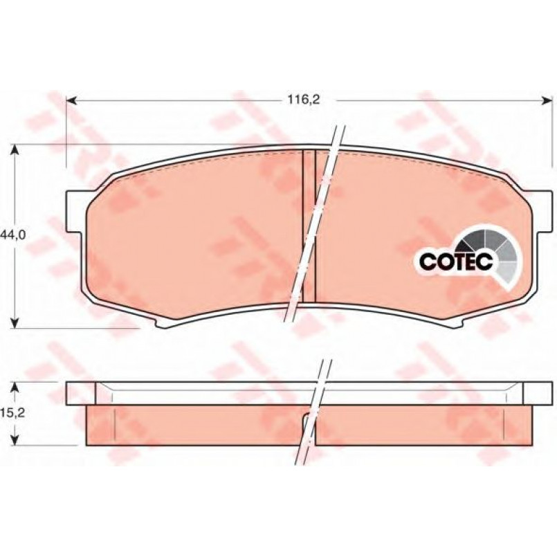 GDB1182  TRW - Гальмівні колодки до дисків — фото товара №1