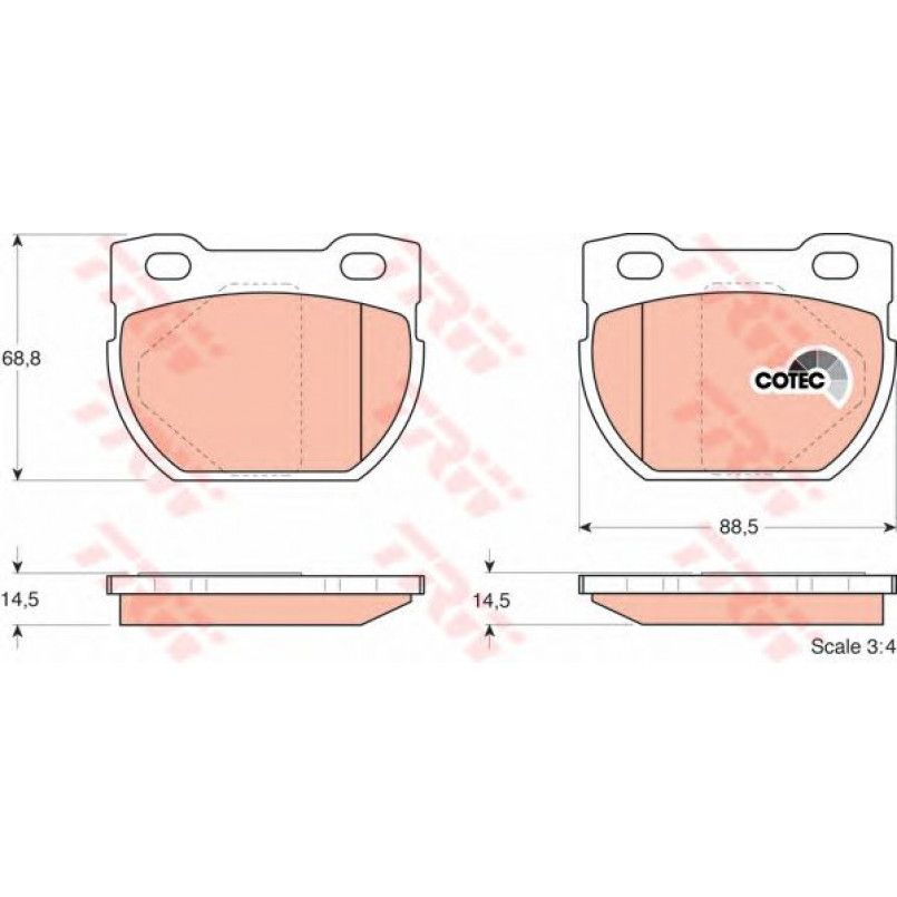 GDB1209  TRW - Гальмівні колодки до дисків — фото товара №1