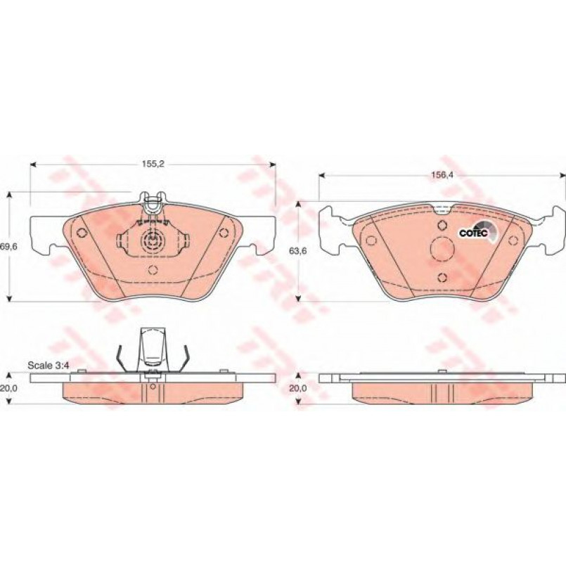 GDB1215  TRW - Гальмівні колодки до дисків — фото товара №1