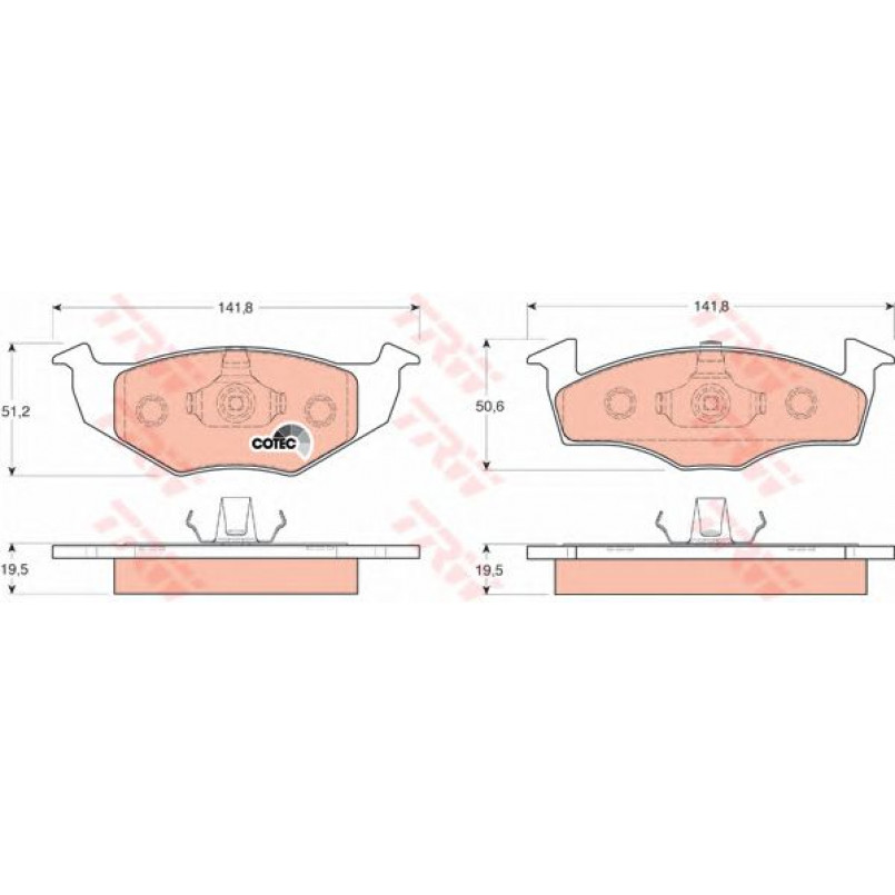 GDB1218  TRW - Гальмівні колодки до дисків — фото товара №1