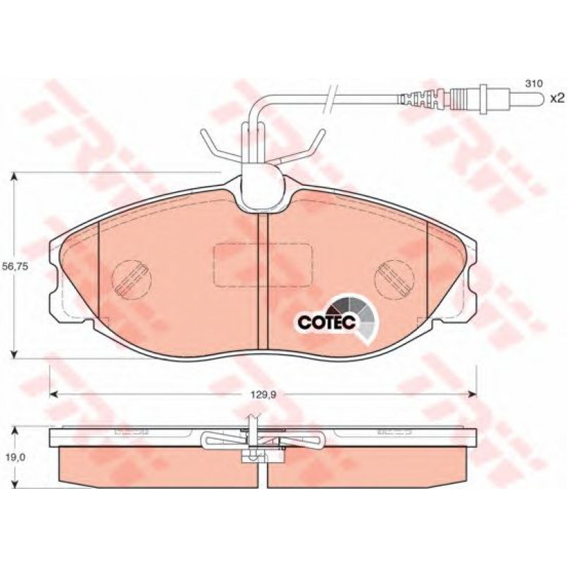 GDB1259  TRW - Гальмівні колодки до дисків — фото товара №1