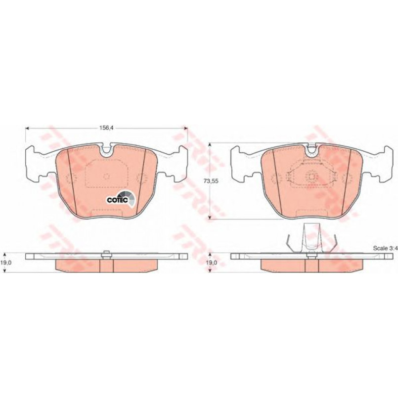 GDB1261  TRW - Гальмівні колодки до дисків — фото товара №1