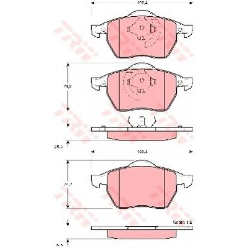 GDB1275  TRW - Гальмівні колодки до дисків — фото товара №1