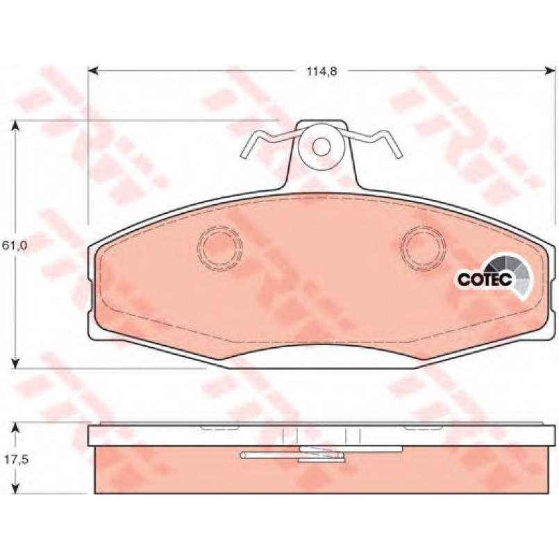 GDB1280  TRW - Гальмівні колодки до дисків — фото товара №1