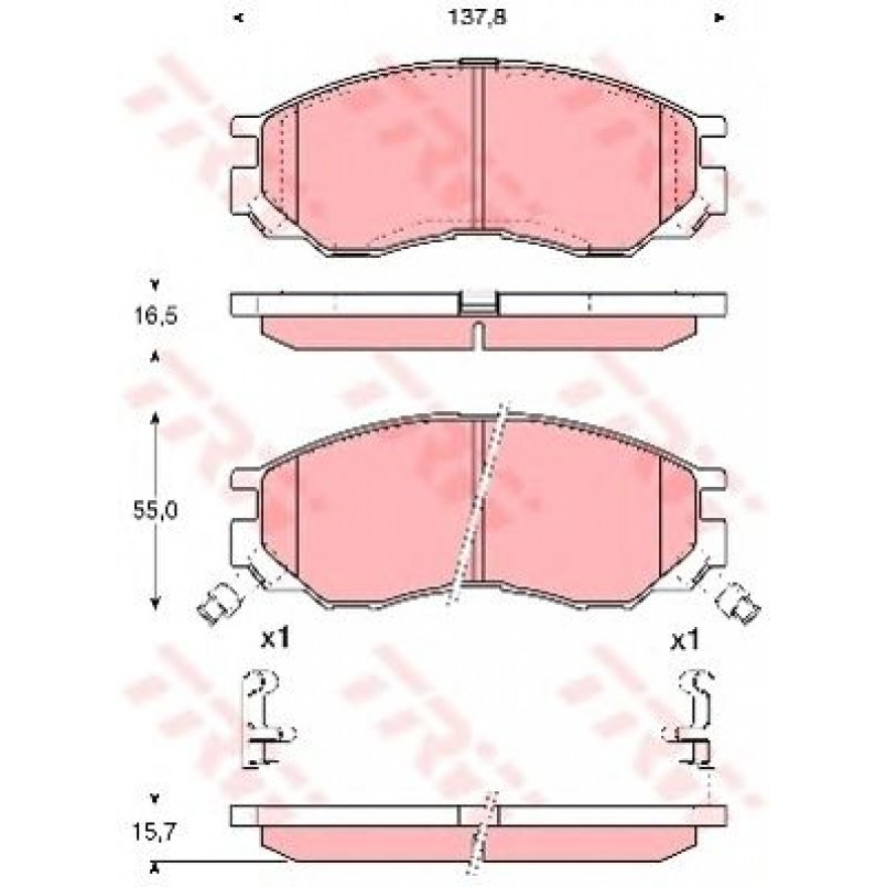 GDB1286  TRW - Гальмівні колодки до дисків — фото товара №1