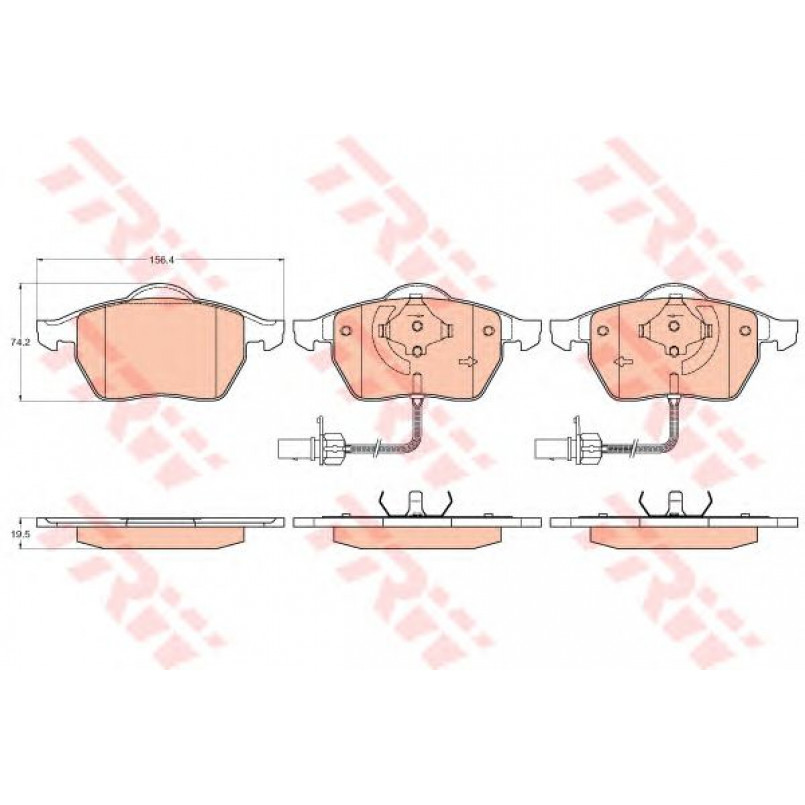 GDB1307  TRW - Гальмівні колодки до дисків — фото товара №1