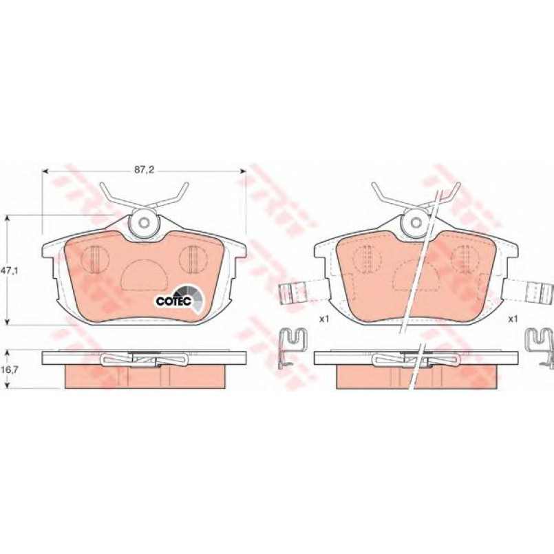 GDB1314  TRW - Гальмівні колодки до дисків — фото товара №1