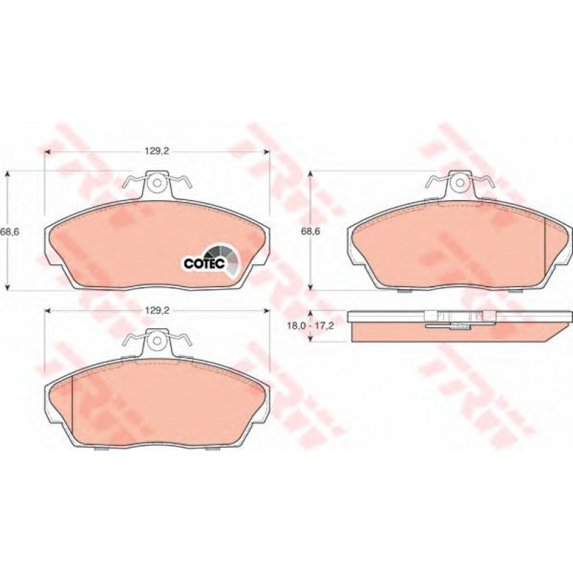 GDB1319  TRW - Гальмівні колодки до дисків — фото товара №1