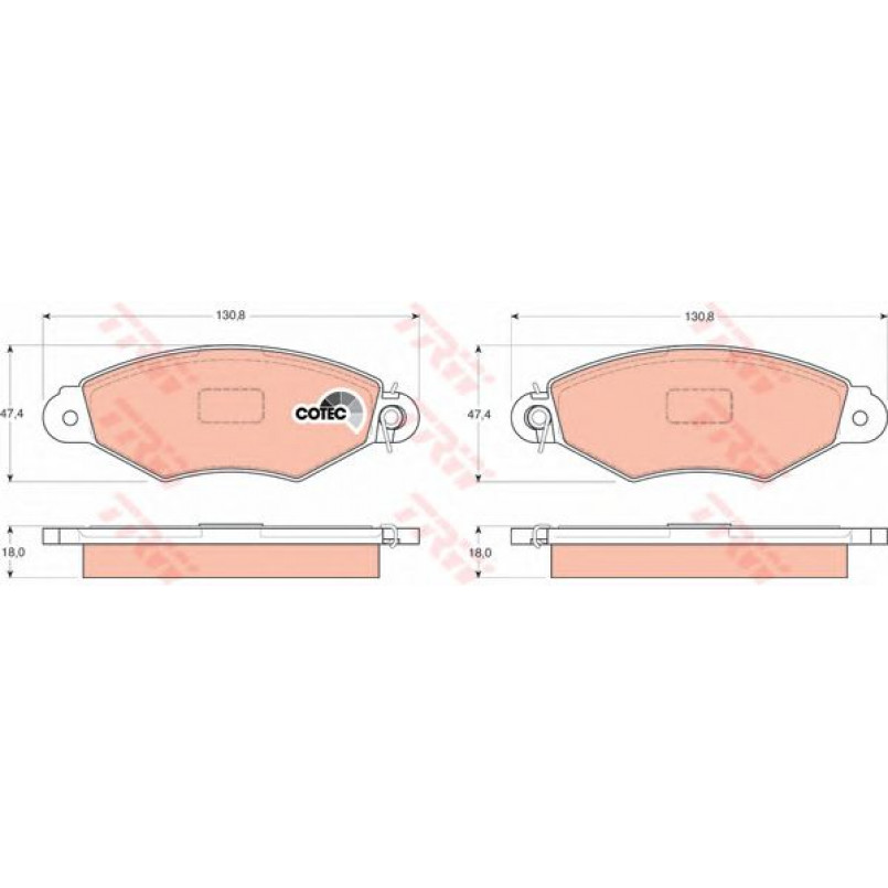 GDB1321  TRW - Гальмівні колодки до дисків — фото товара №1