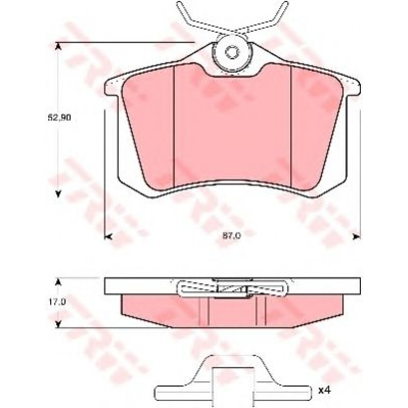 GDB1328  TRW - Гальмівні колодки до дисків — фото товара №2