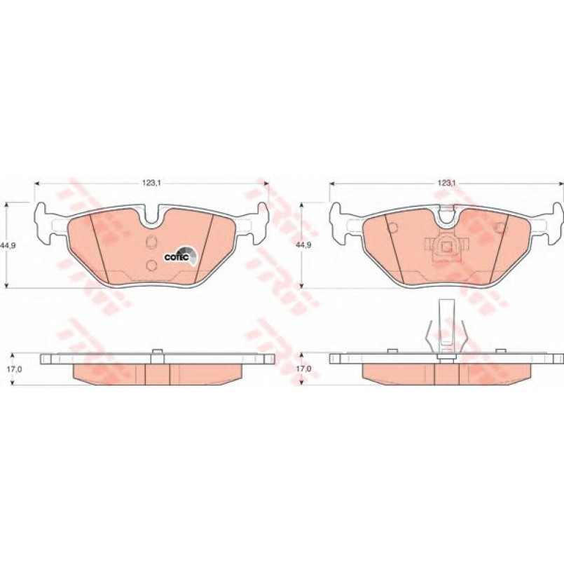 GDB1344  TRW - Гальмівні колодки до дисків — фото товара №1