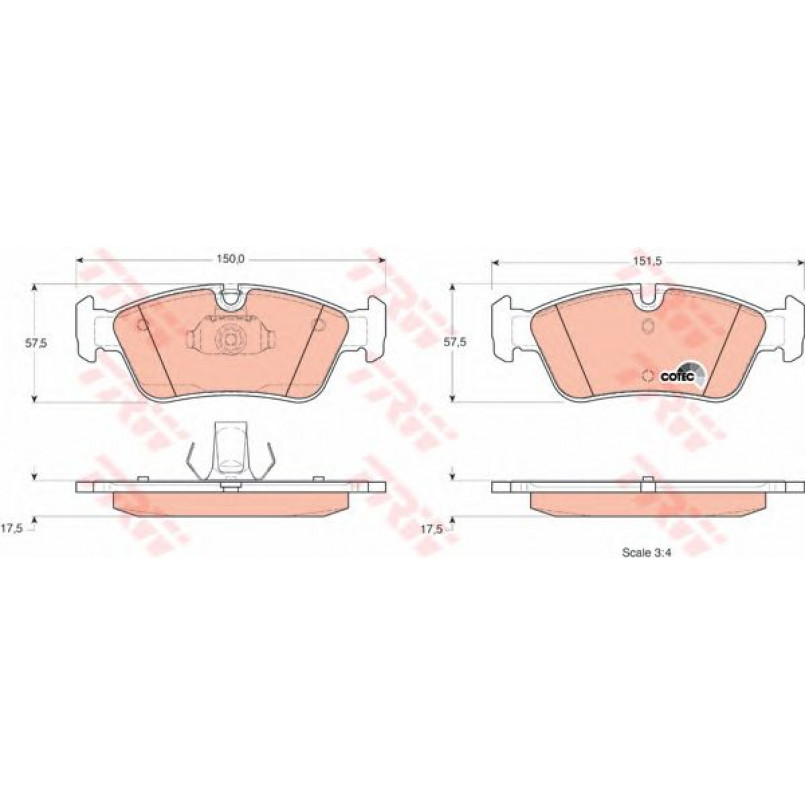 GDB1348  TRW - Гальмівні колодки до дисків — фото товара №2