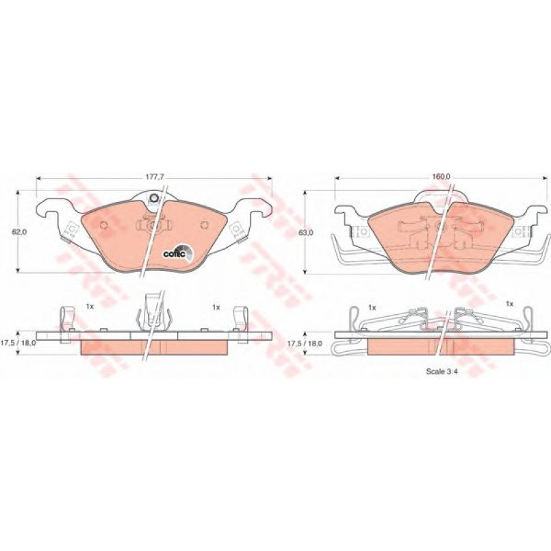 GDB1351  TRW - Гальмівні колодки до дисків — фото товара №1